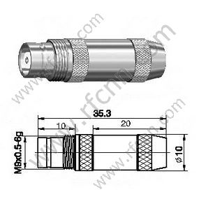 1.6 / 5.6 Femmina per connettore RG179 RF
